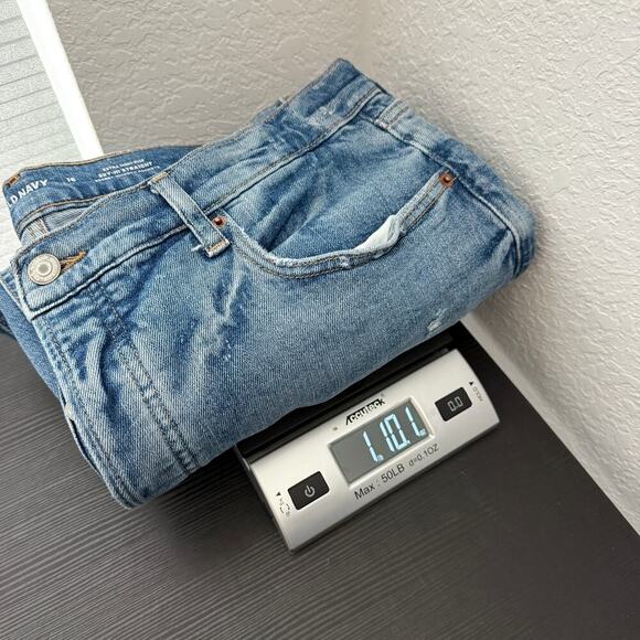 Old Navy Extra High Rise Sky High Straight Leg Distressed Jeans Women's Size 16 - Picture 12 of 12